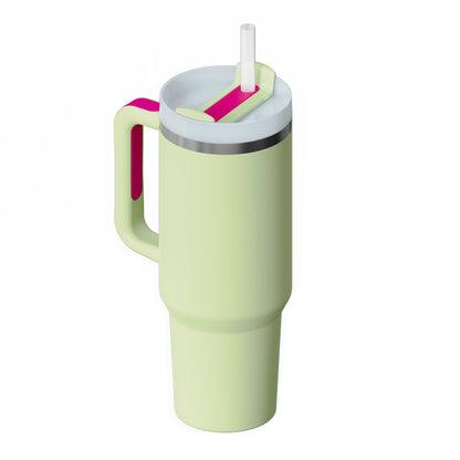 Premium 40oz Insulated Tumbler with Handle & Straw | Stainless Steel Travel Mug