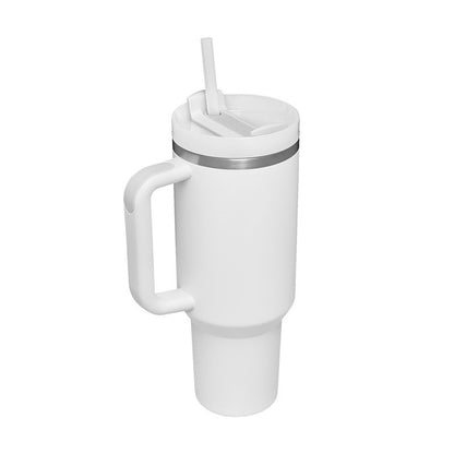 Premium 40oz Insulated Tumbler with Handle & Straw | Stainless Steel Travel Mug