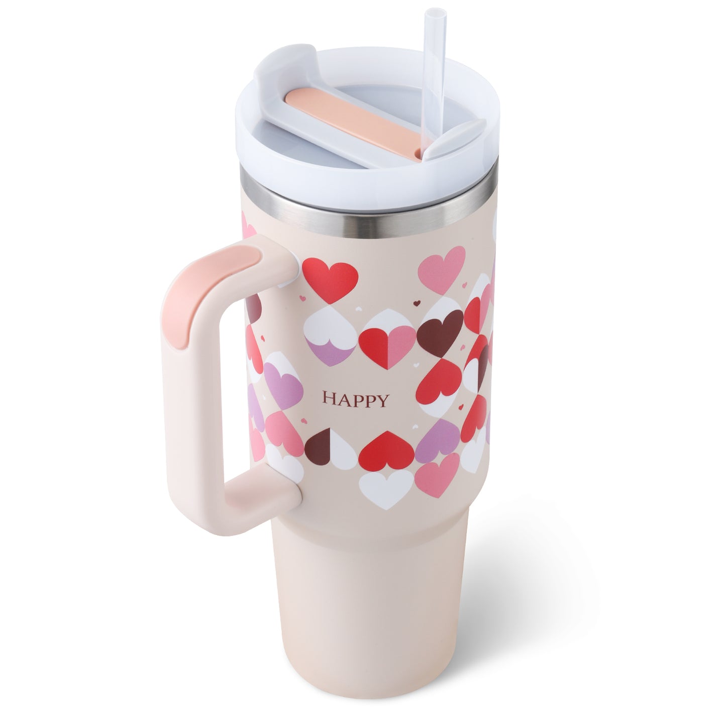 Premium 40oz Insulated Tumbler with Handle & Straw | Stainless Steel Travel Mug