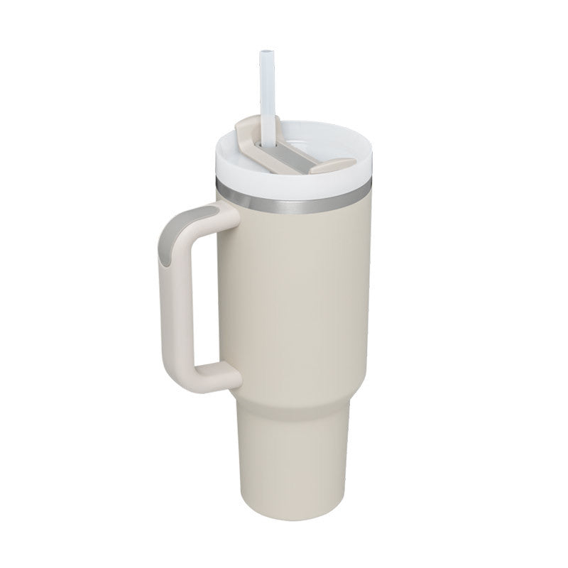 Premium 40oz Insulated Tumbler with Handle & Straw | Stainless Steel Travel Mug