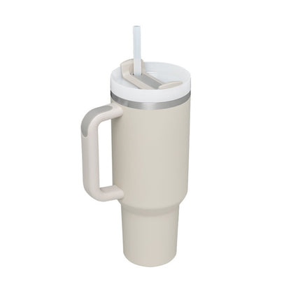 Premium 40oz Insulated Tumbler with Handle & Straw | Stainless Steel Travel Mug