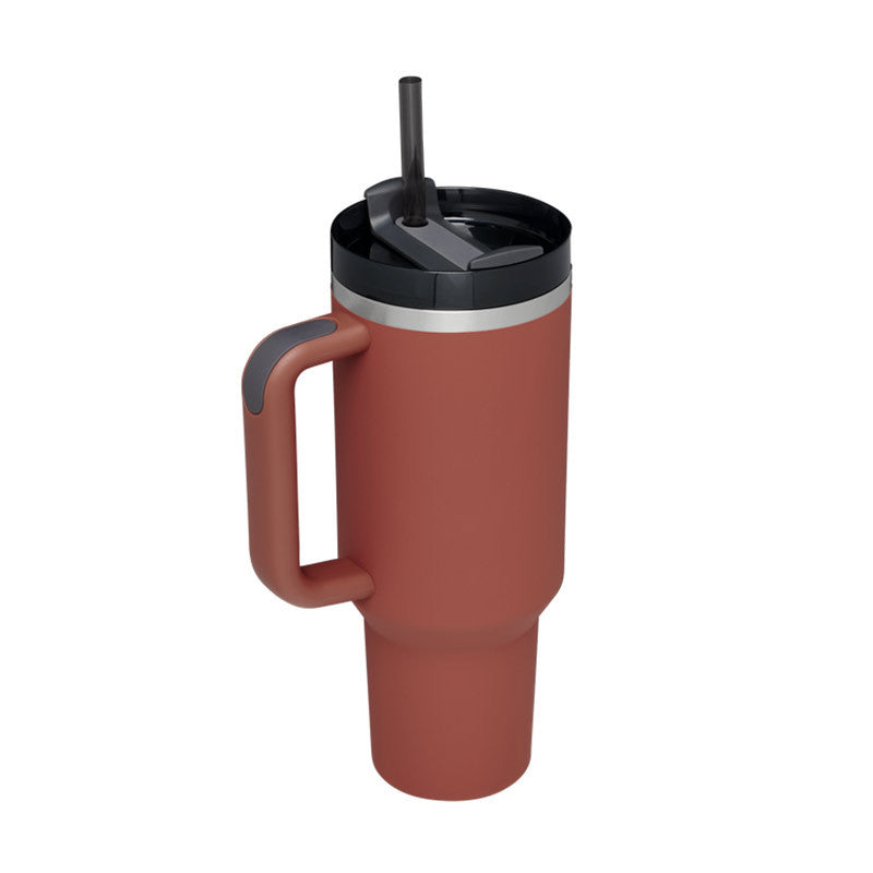Premium 40oz Insulated Tumbler with Handle & Straw | Stainless Steel Travel Mug