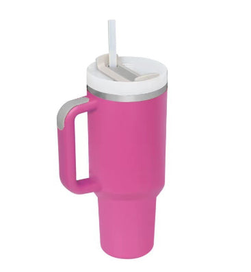Premium 40oz Insulated Tumbler with Handle & Straw | Stainless Steel Travel Mug