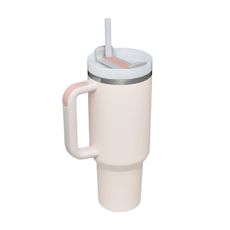 Premium 40oz Insulated Tumbler with Handle & Straw | Stainless Steel Travel Mug