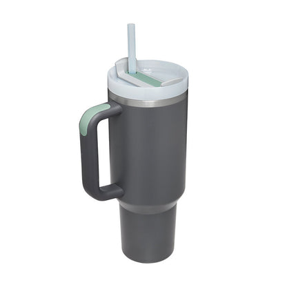 Premium 40oz Insulated Tumbler with Handle & Straw | Stainless Steel Travel Mug