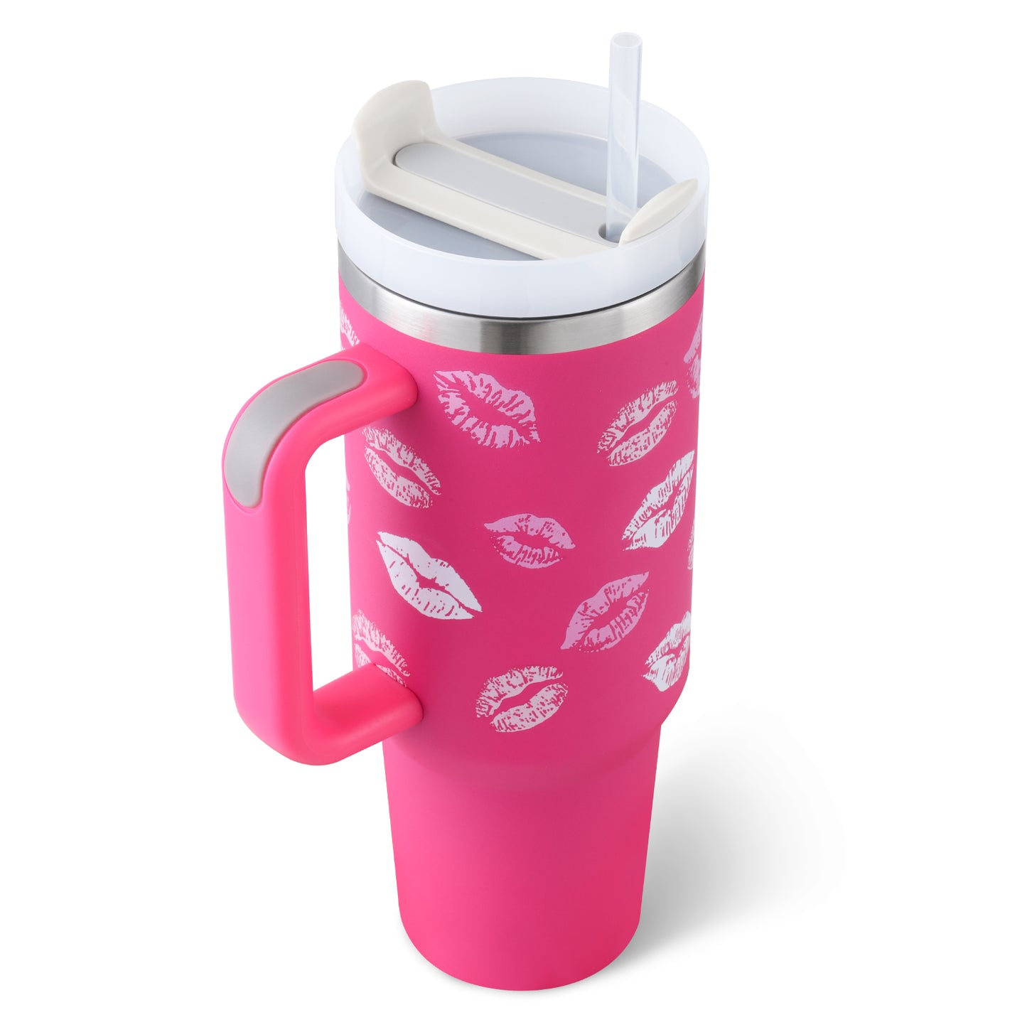 Premium 40oz Insulated Tumbler with Handle & Straw | Stainless Steel Travel Mug
