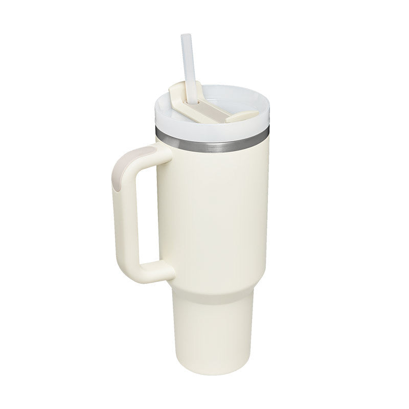 Premium 40oz Insulated Tumbler with Handle & Straw | Stainless Steel Travel Mug