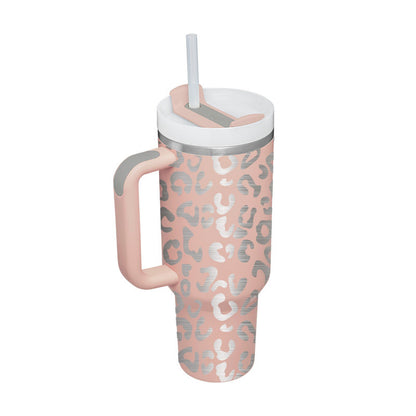 Premium 40oz Insulated Tumbler with Handle & Straw | Stainless Steel Travel Mug