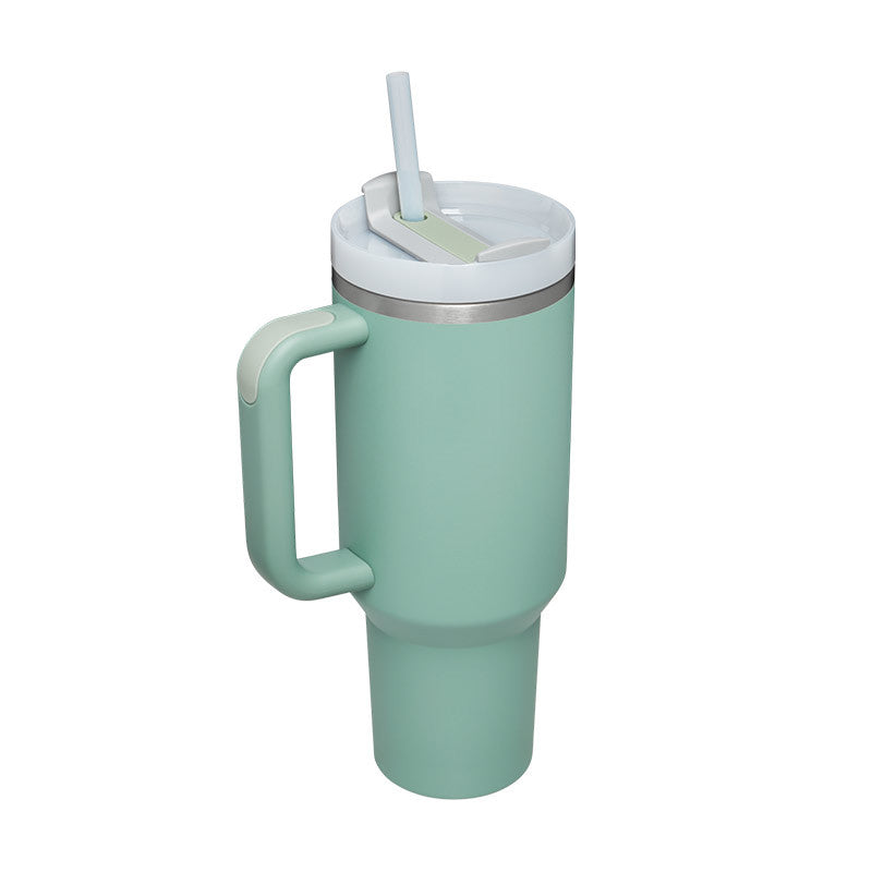 Premium 40oz Insulated Tumbler with Handle & Straw | Stainless Steel Travel Mug