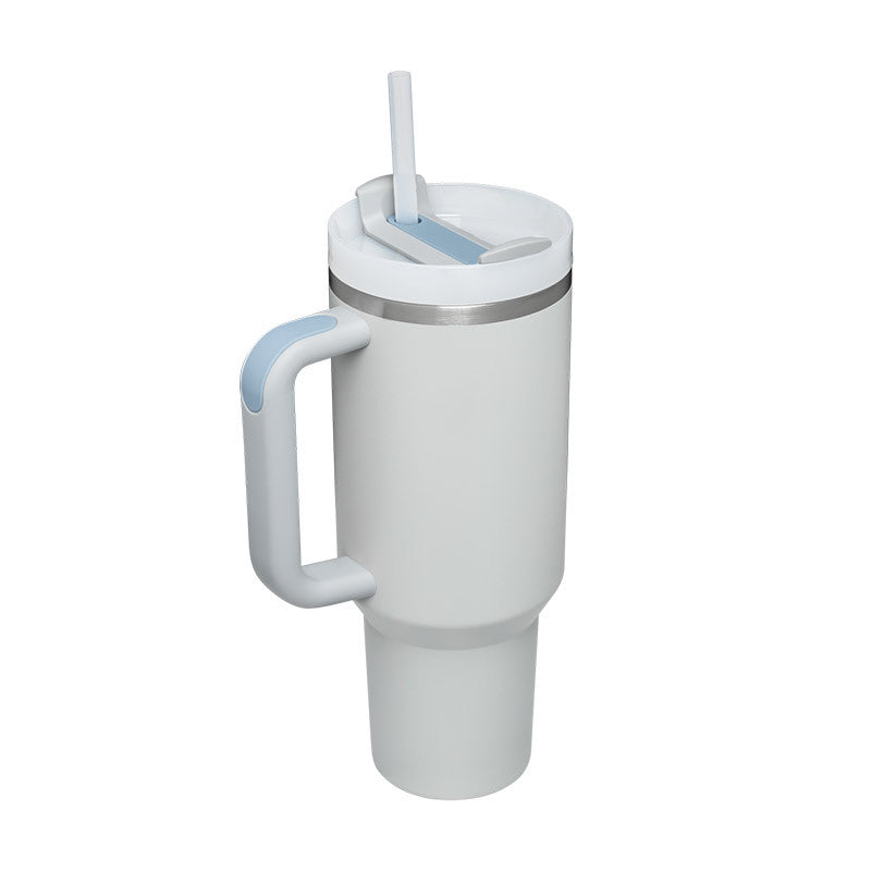 Premium 40oz Insulated Tumbler with Handle & Straw | Stainless Steel Travel Mug
