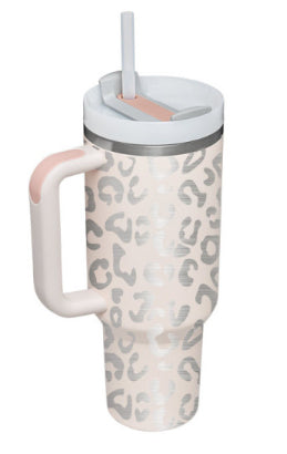 Premium 40oz Insulated Tumbler with Handle & Straw | Stainless Steel Travel Mug