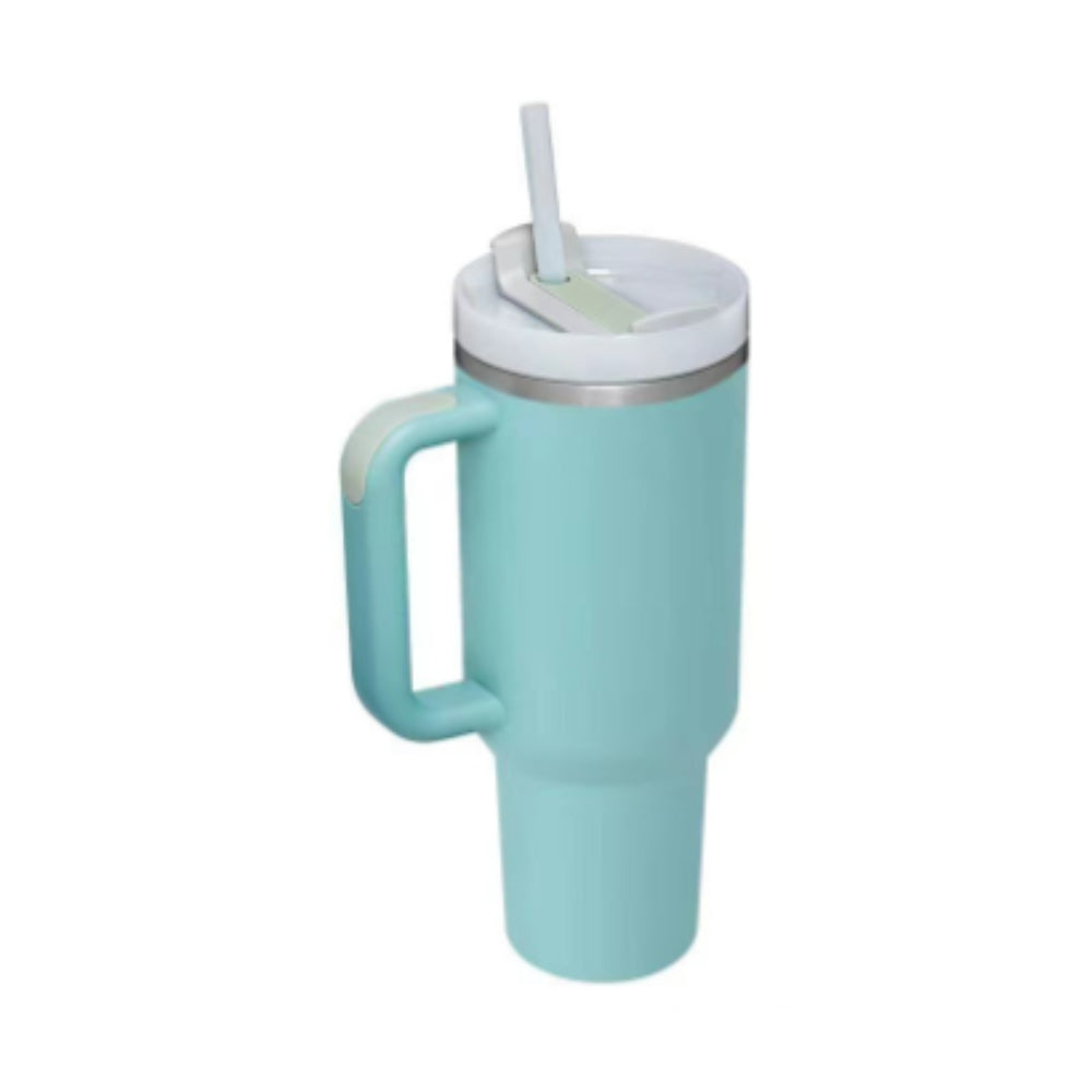 Premium 40oz Insulated Tumbler with Handle & Straw | Stainless Steel Travel Mug