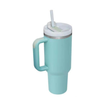 Premium 40oz Insulated Tumbler with Handle & Straw | Stainless Steel Travel Mug