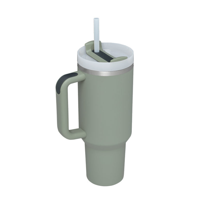 Premium 40oz Insulated Tumbler with Handle & Straw | Stainless Steel Travel Mug