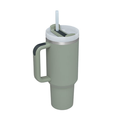 Premium 40oz Insulated Tumbler with Handle & Straw | Stainless Steel Travel Mug