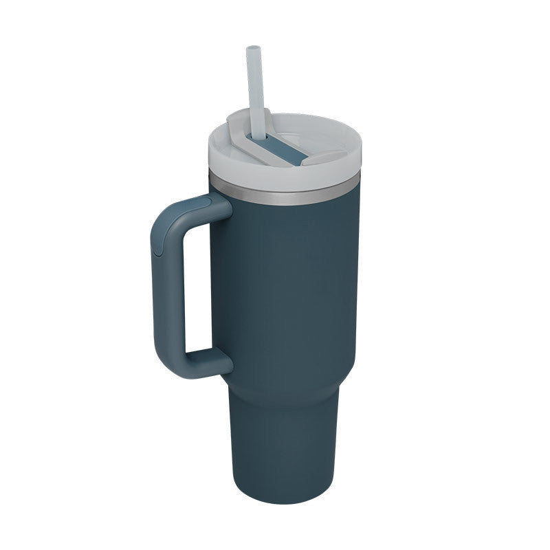 Premium 40oz Insulated Tumbler with Handle & Straw | Stainless Steel Travel Mug