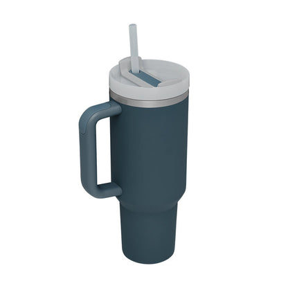 Premium 40oz Insulated Tumbler with Handle & Straw | Stainless Steel Travel Mug