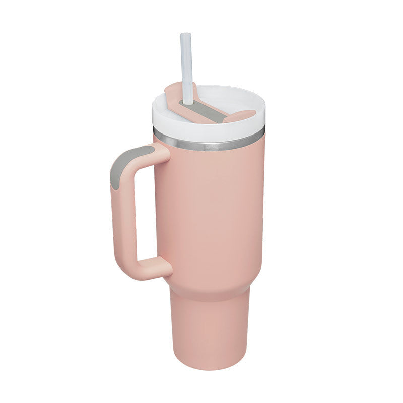Premium 40oz Insulated Tumbler with Handle & Straw | Stainless Steel Travel Mug